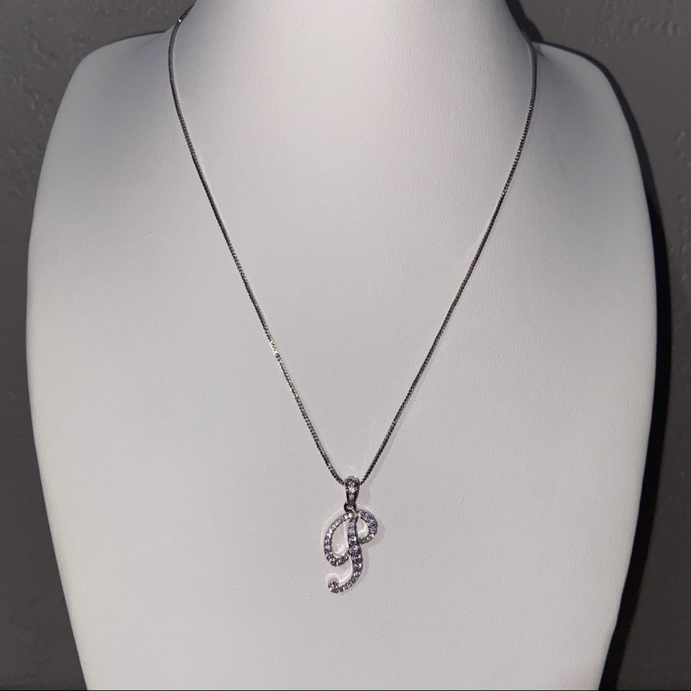 Mini Letter P Initial Necklace